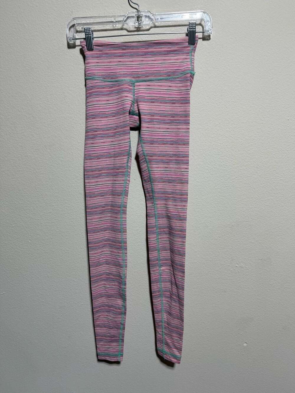 Lululemon Wunder Under Pant III Luxtreme in Cyber Stripe Flash Light Menthol